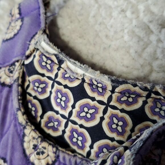 Vera Bradley Quilted Purple Paisley Carry All Shoulder Bag - Picture 15 of 15